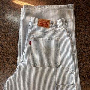 Levi's Blue and White Striped Pants